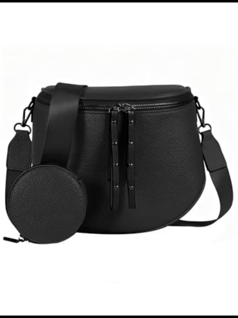 Vegan Leather Crossbody Bum Bag Large Adjustable Strap